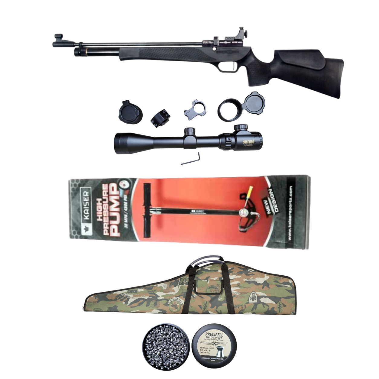 PRECIHOLE PX100 X3 WOOD PCP AIR RIFLE COMBO