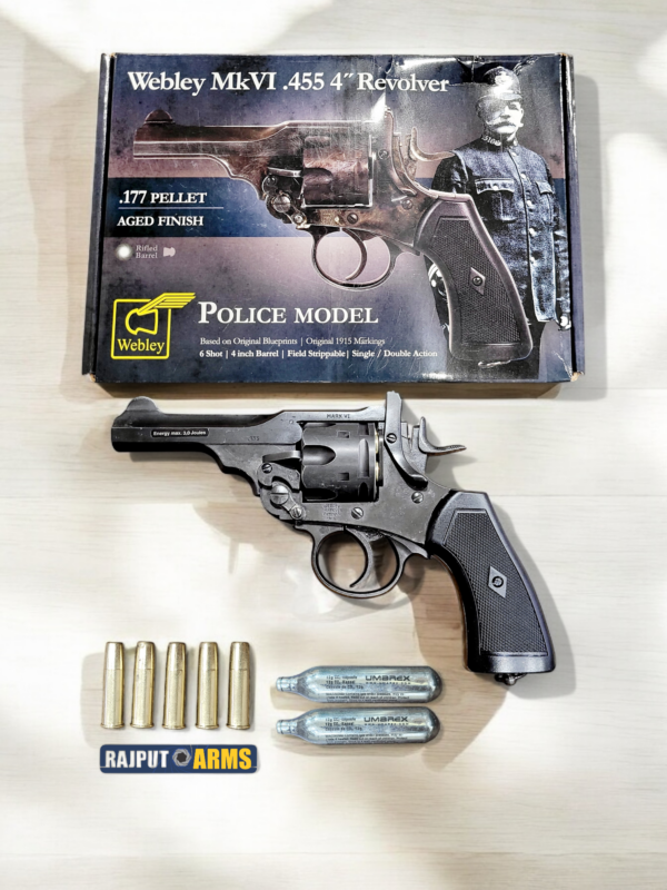Webley MkVI 4" Co2 Revolver .177